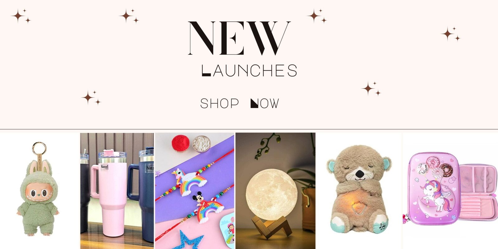 Beige Black Modern Photo Collage Summer New Collection Banner